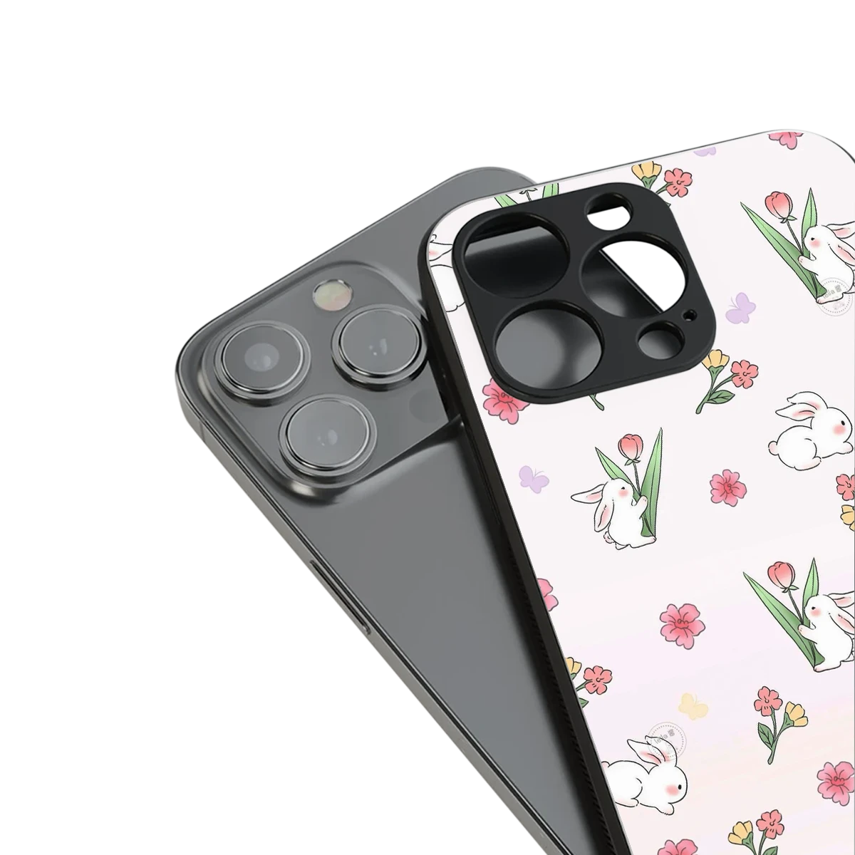 Bunny Bliss stylish phone case for iphone 13 pro | glossy glass and slim fit