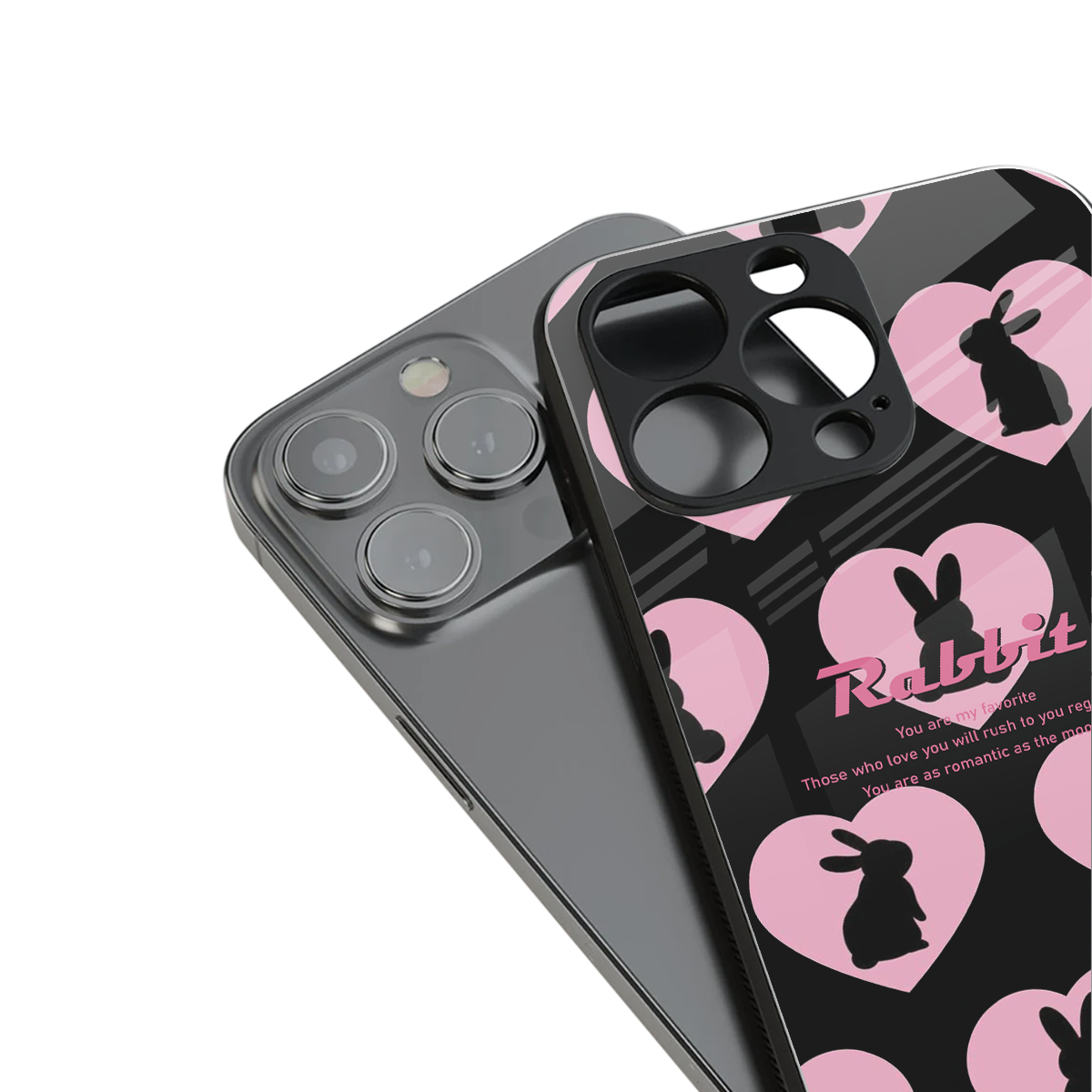 Bunny Love Phone Case for Iphone 16 | Glass Case