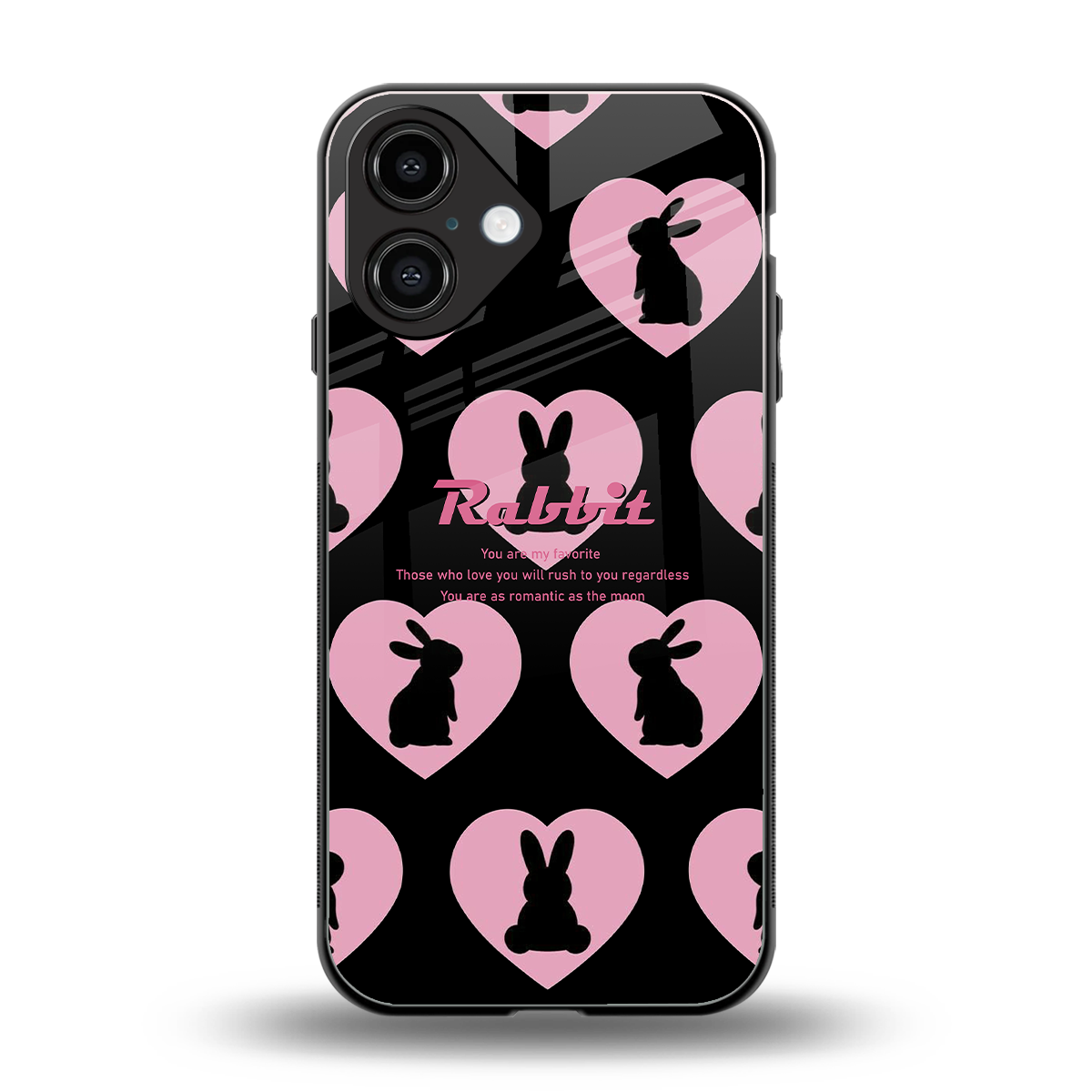 Bunny Love Phone Case for Iphone 16 | Glass Case