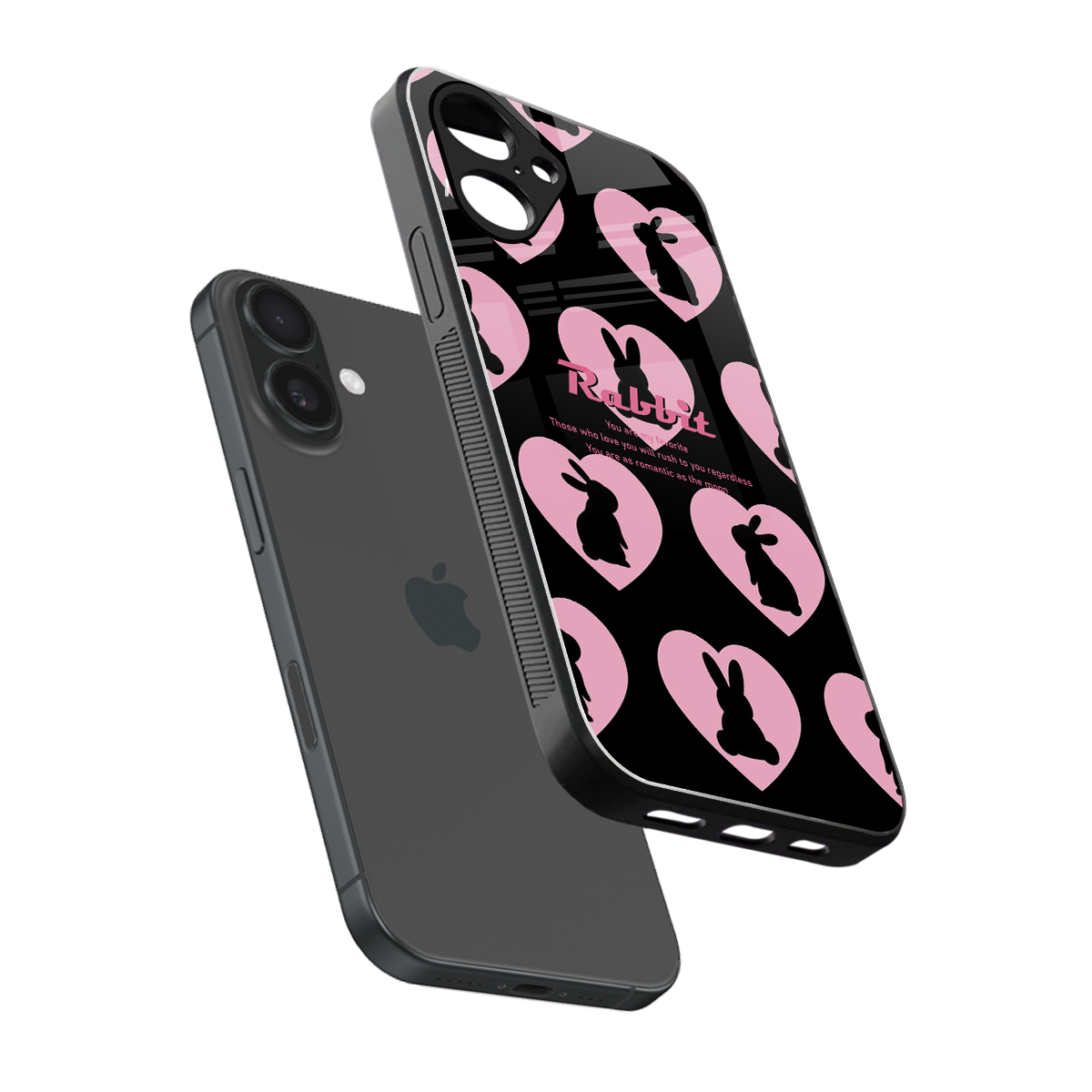 Bunny Love Phone Case for Iphone 16 | Glass Case