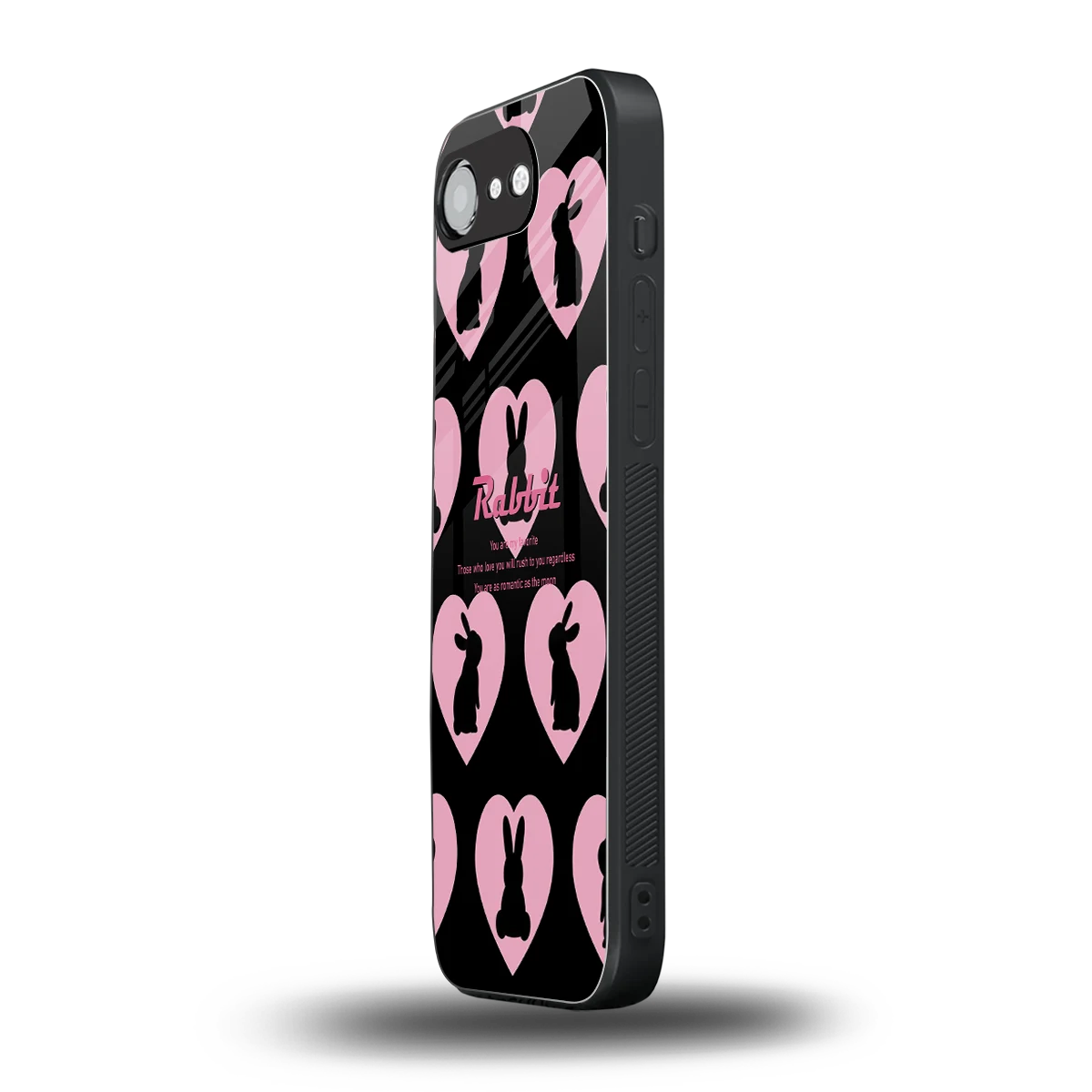 Bunny Love iphone 16e mobile cover | shockproof glass phone case