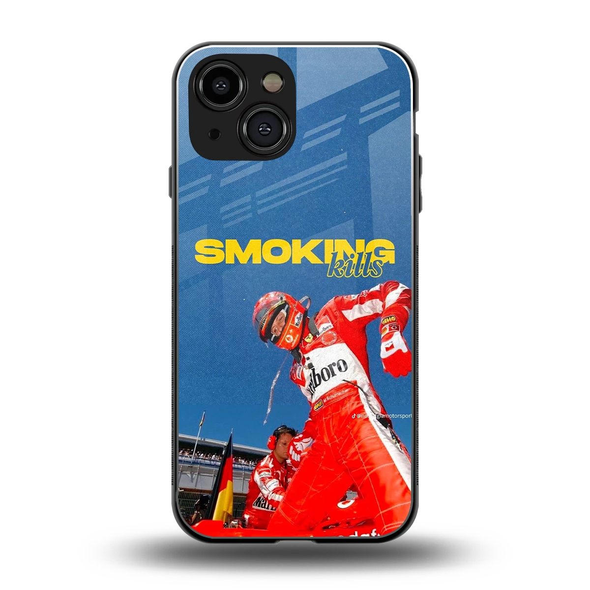 Burnout Mode back phone cover | glass case for iphone 13 mini