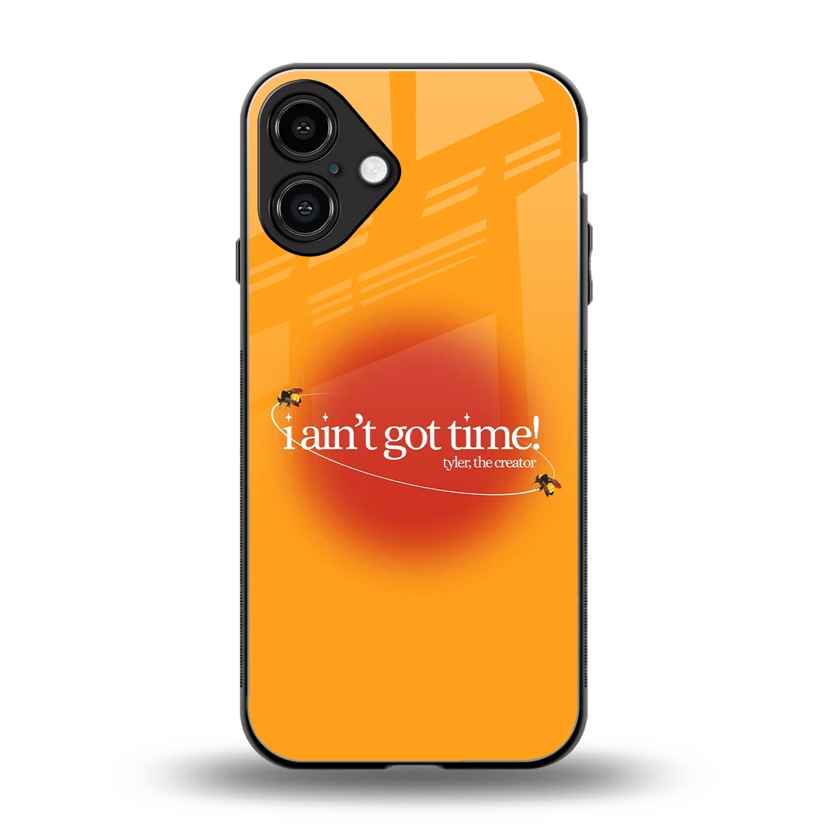 Busy Bee back phone cover | glass case for iphone 16 plus