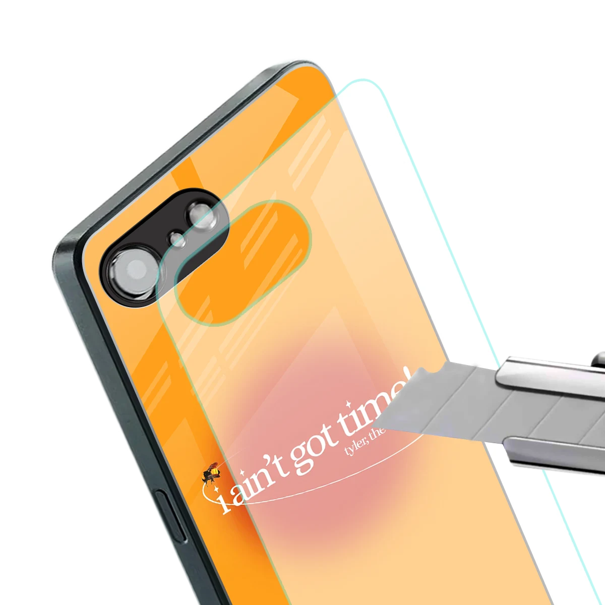 Busy Bee stylish phone case for iphone 16e | glossy glass and slim fit