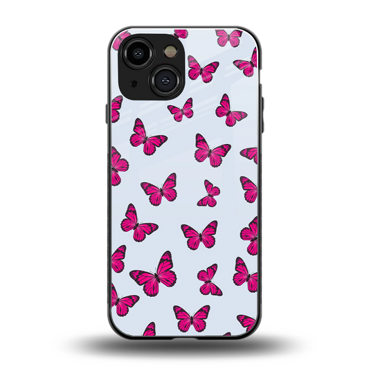 Butterfly Burst Lite back phone cover | glass case for iphone 13 mini