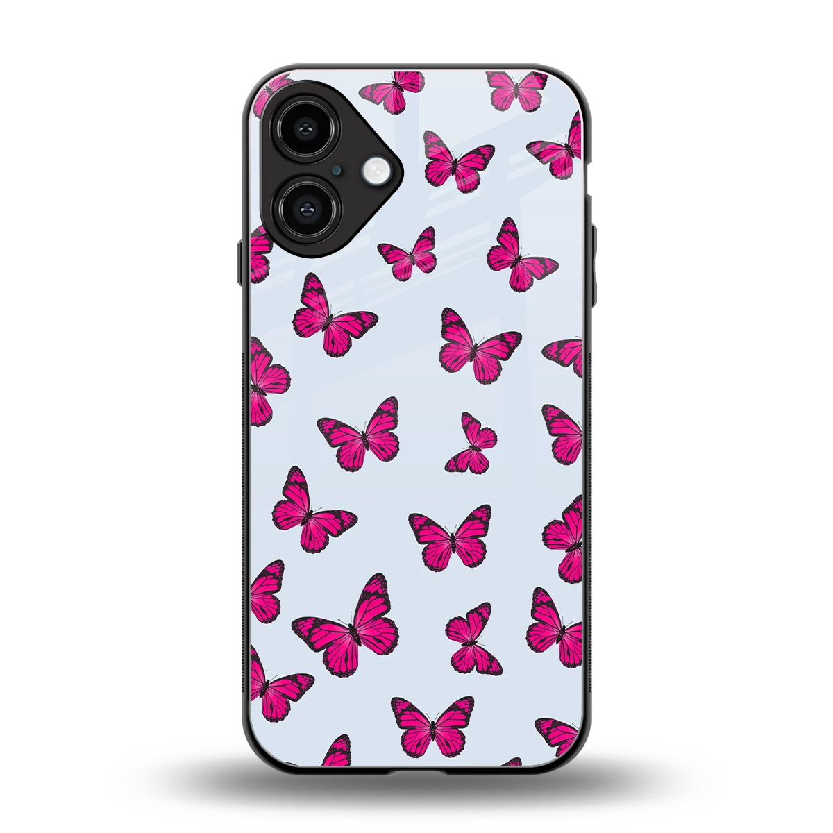 Butterfly Burst Lite back phone cover | glass case for iphone 16 plus