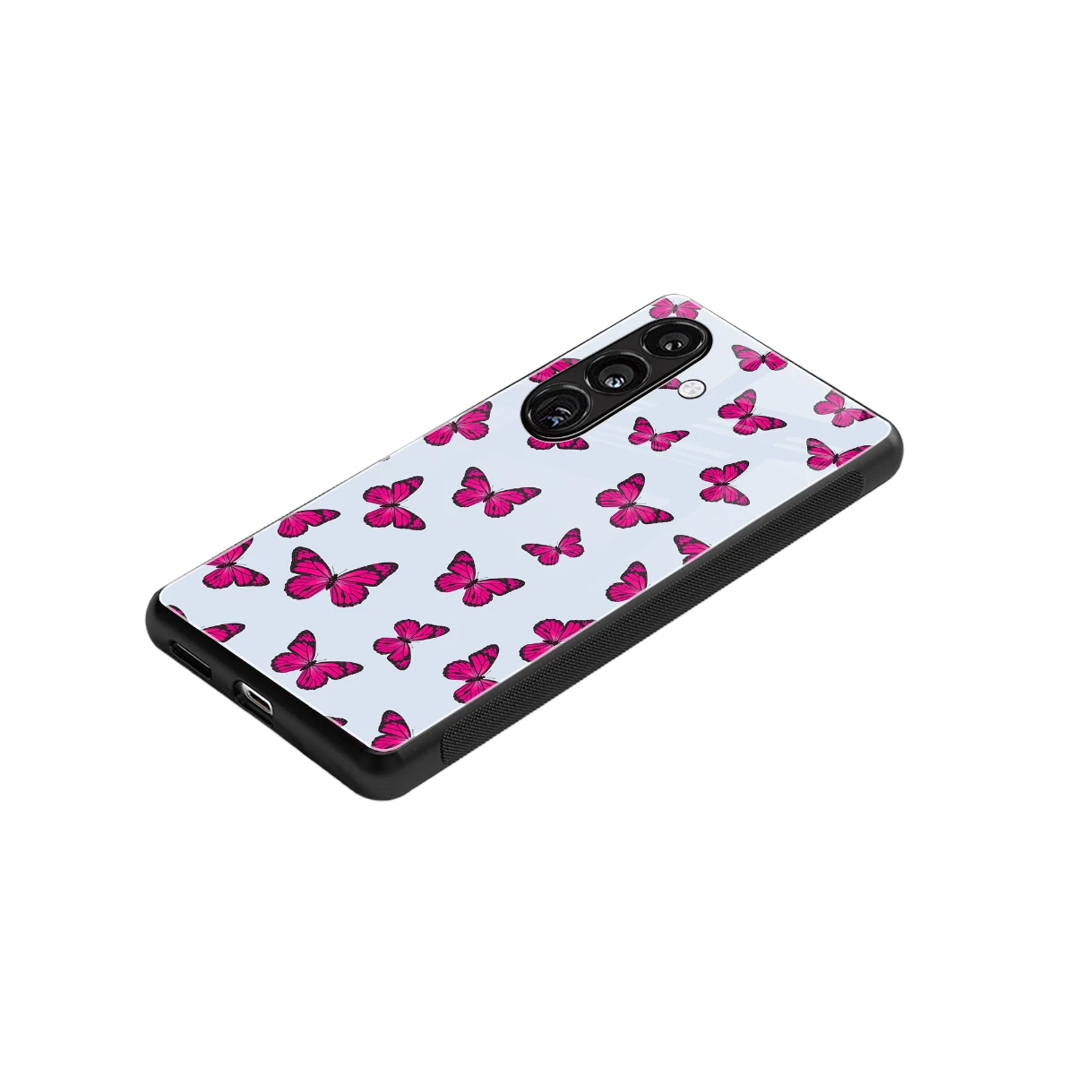 Butterfly Burst Lite stylish phone case for samsung galaxy s24 | glossy glass and slim fit