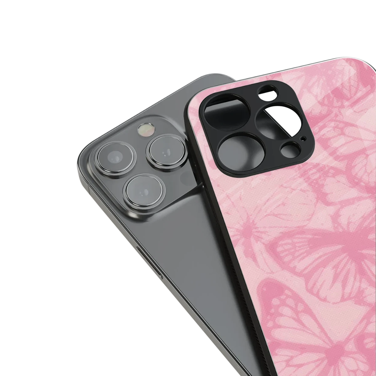 Butterfly Spectrum stylish phone case for iphone 13 | glossy glass and slim fit