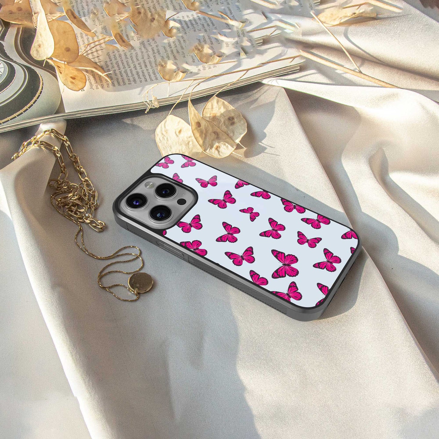 Butterfly Burst Lite Phone Case for Iphone 16 | Glass Case