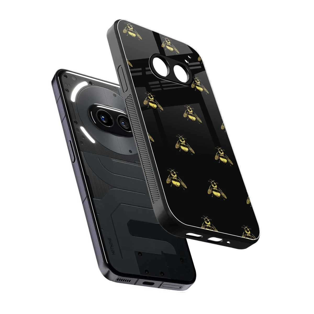 Buzz Bliss sleek nothing phone 2a cover with tempered glass back and TPU edges