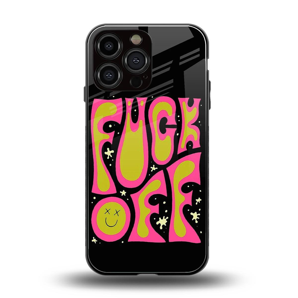 Buzz Off back phone cover | glass case for iphone 14 pro max