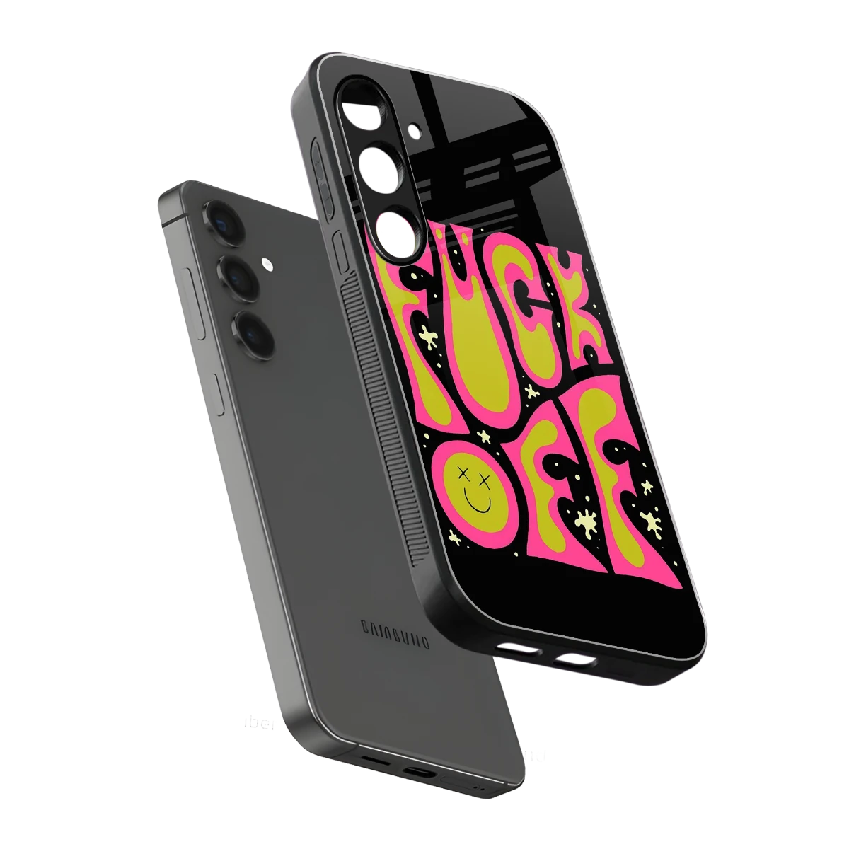 Buzz Off sleek samsung galaxy s24 cover with tempered glass back and TPU edges