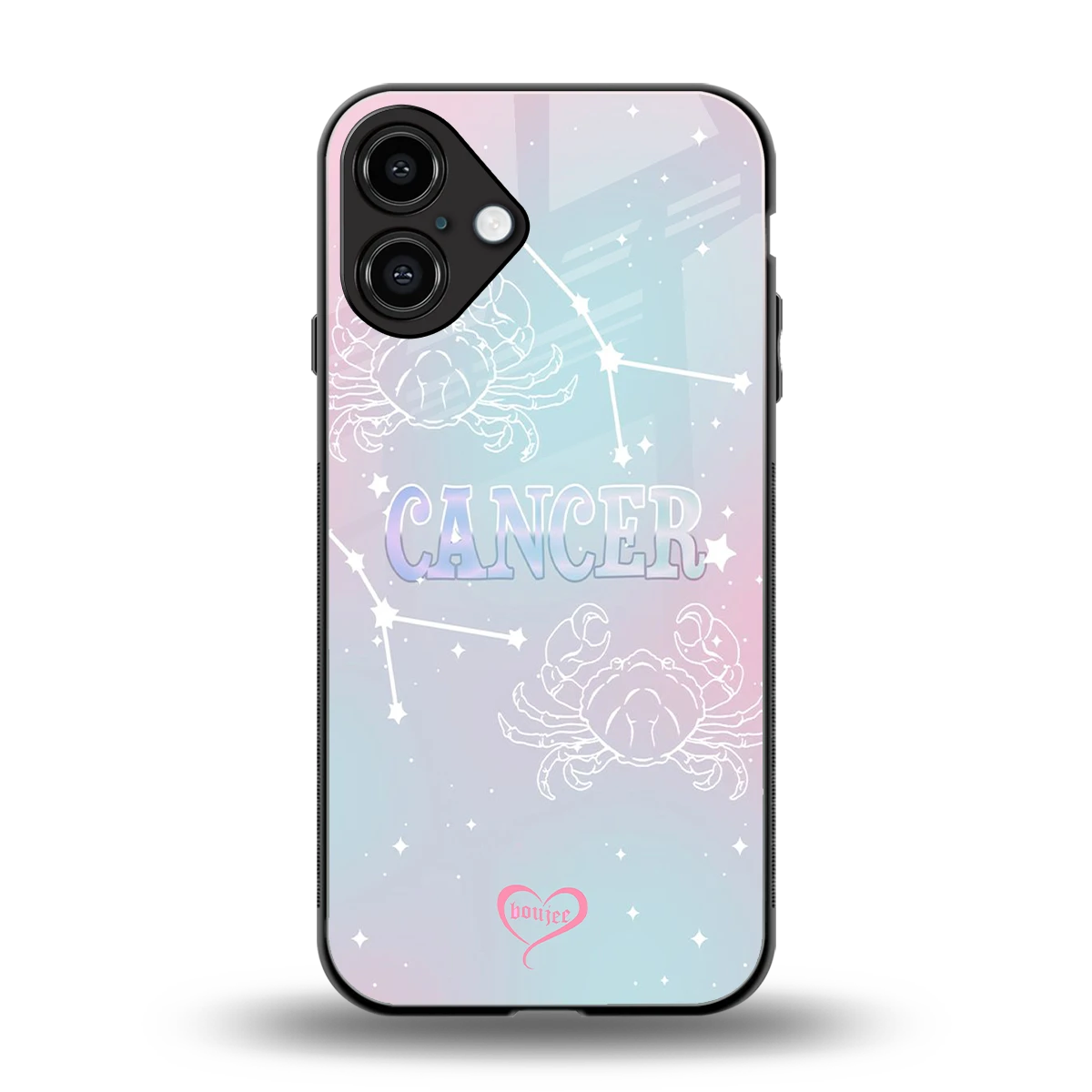 Cancer Aura back phone cover | glass case for iphone 16 plus