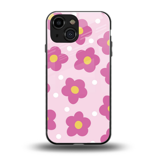 Candy Flower back phone cover | glass case for iphone 13 mini