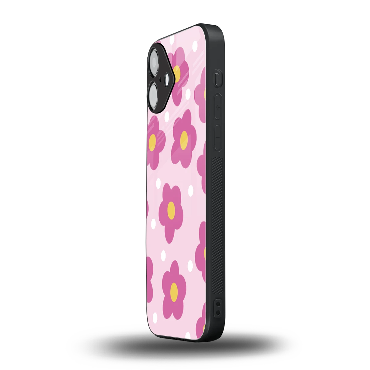 Candy Flower iphone 16 plus mobile cover | shockproof glass phone case