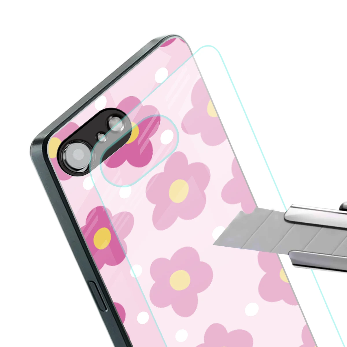 Candy Flower stylish phone case for iphone 16e | glossy glass and slim fit