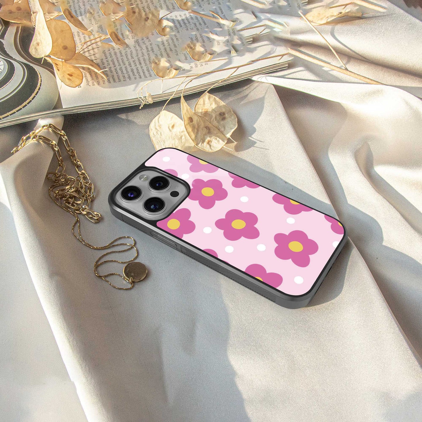 Candy Flower Phone Case for Iphone 16 | Glass Case