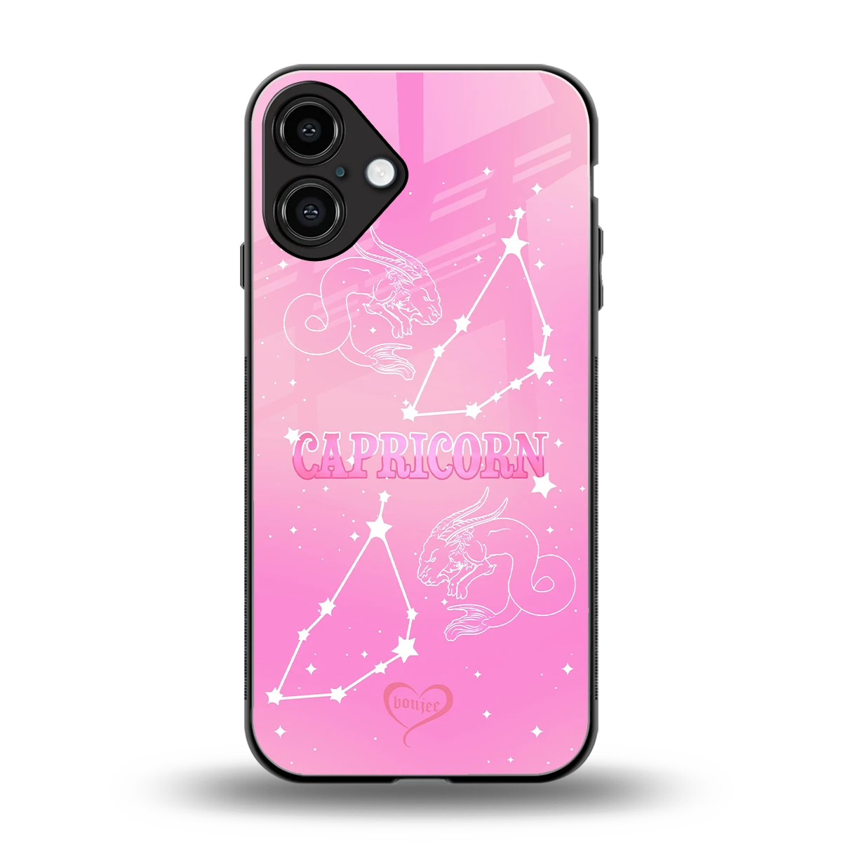 Capricorn Aura back phone cover | glass case for iphone 16 plus