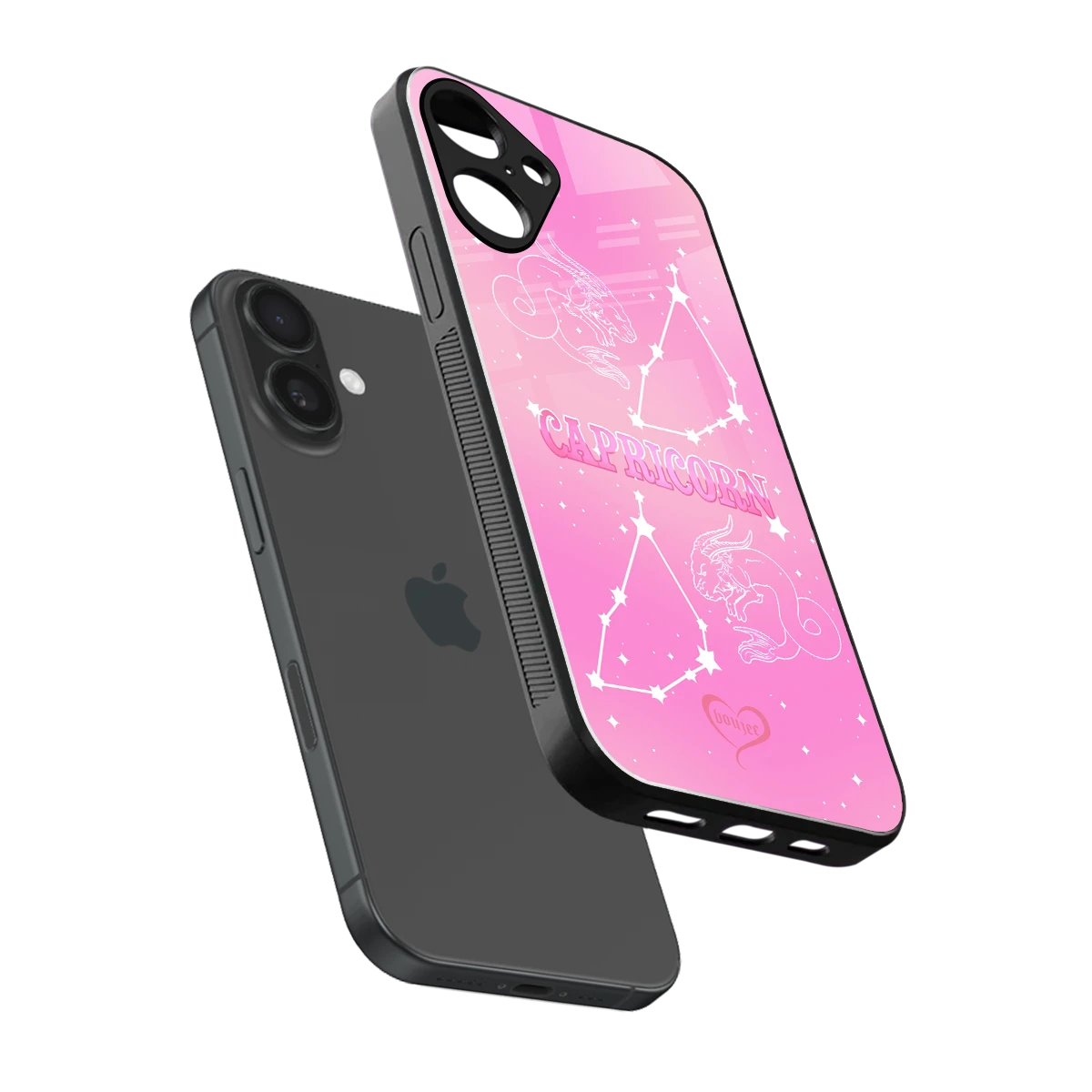 Capricorn Aura sleek iphone 16 plus cover with tempered glass back and TPU edges