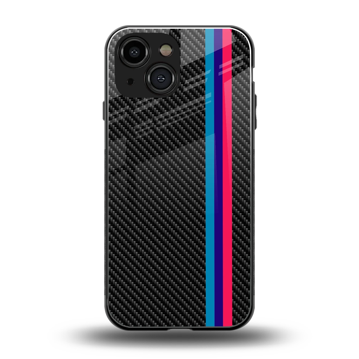 Carbon Fiber back phone cover | glass case for iphone 13 mini