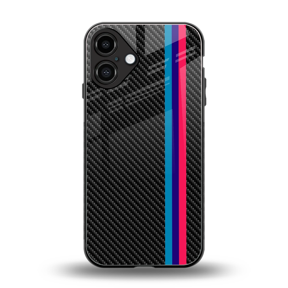Carbon Fiber back phone cover | glass case for iphone 16 plus
