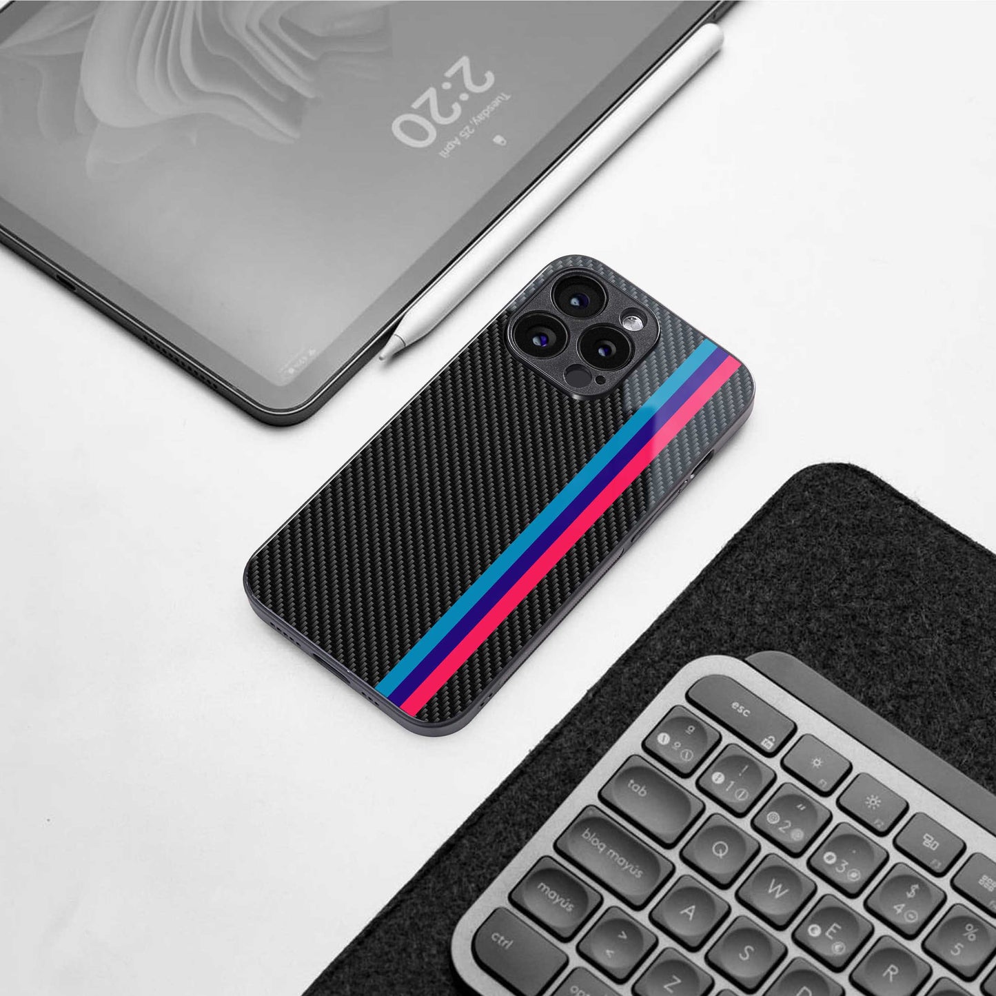 Carbon Fiber Phone Case for Iphone 16 | Glass Case