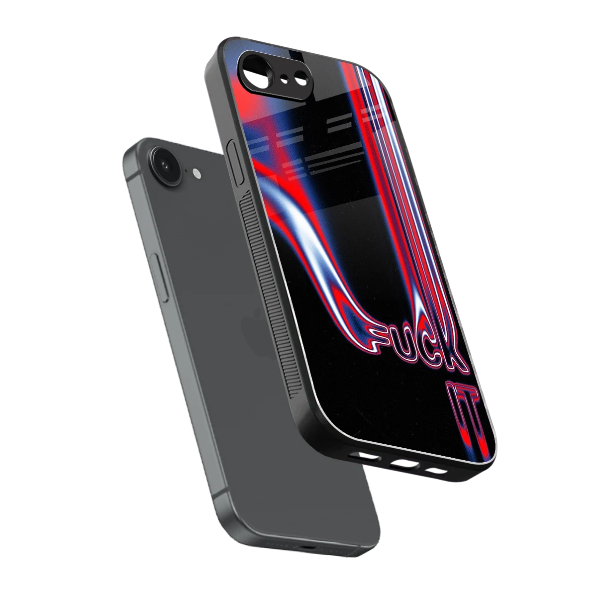 Carefree Glow sleek iphone 16e cover with tempered glass back and TPU edges