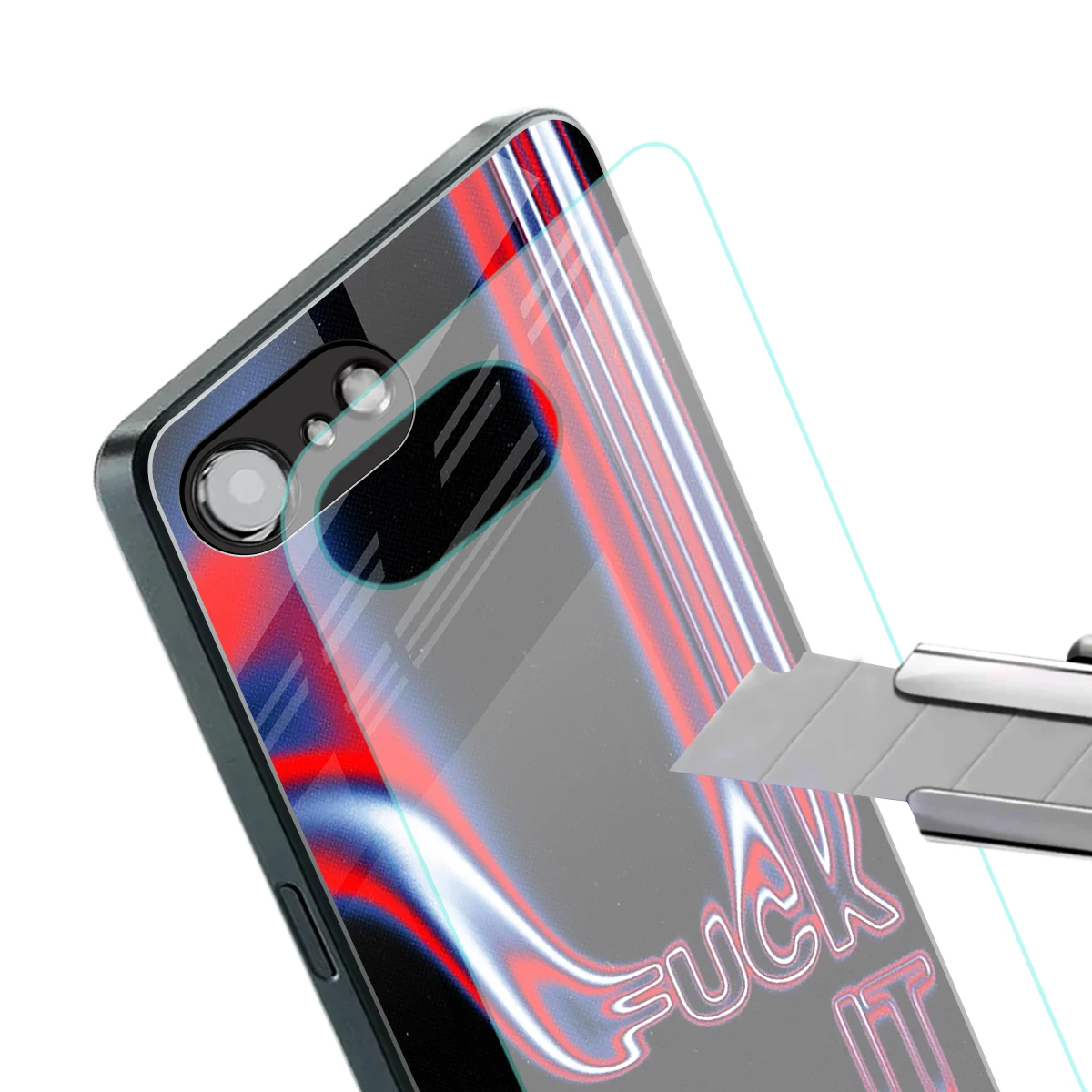 Carefree Glow stylish phone case for iphone 16e | glossy glass and slim fit