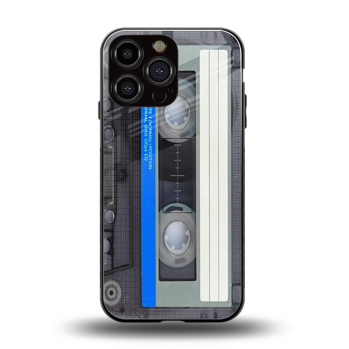 Cassette Retro back phone cover | glass case for iphone 15 pro max