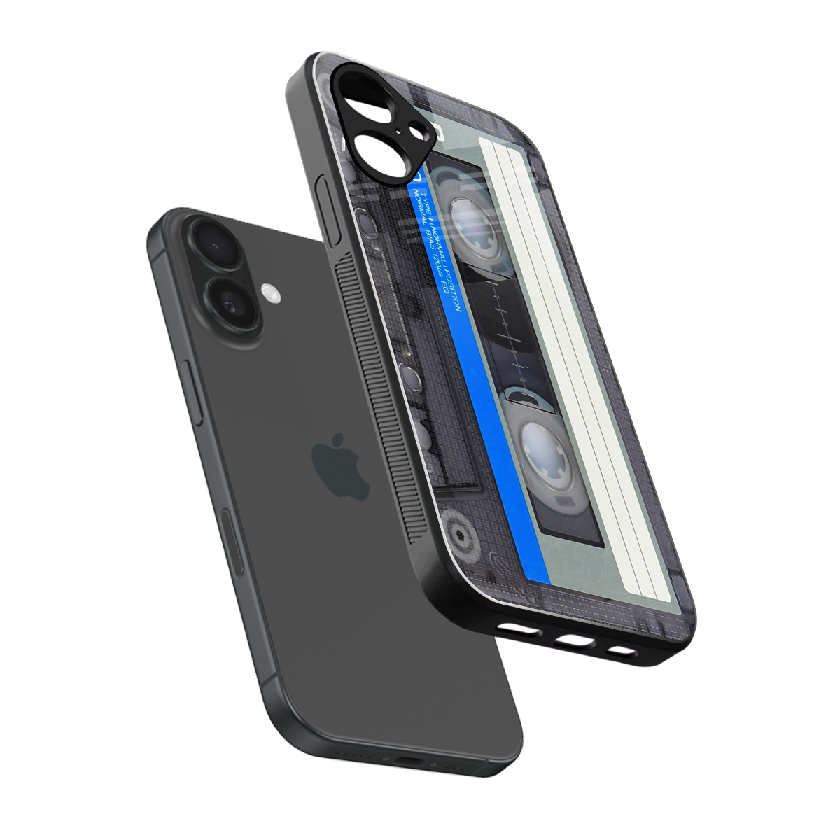 Cassette Retro Phone Case for Iphone 16 | Glass Case