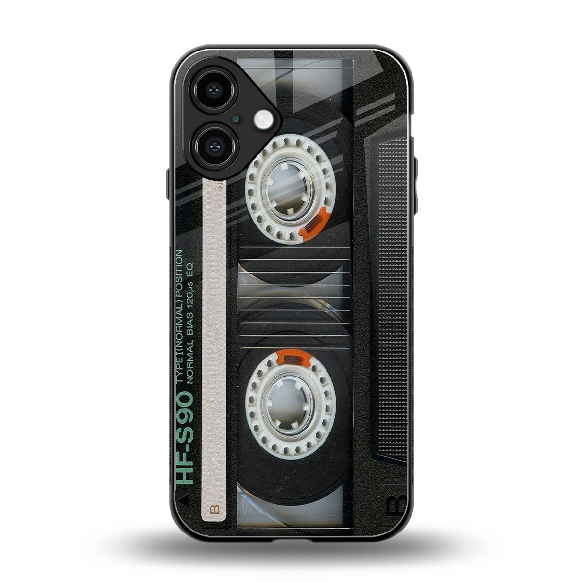 Cassette Tape back phone cover | glass case for iphone 16 plus