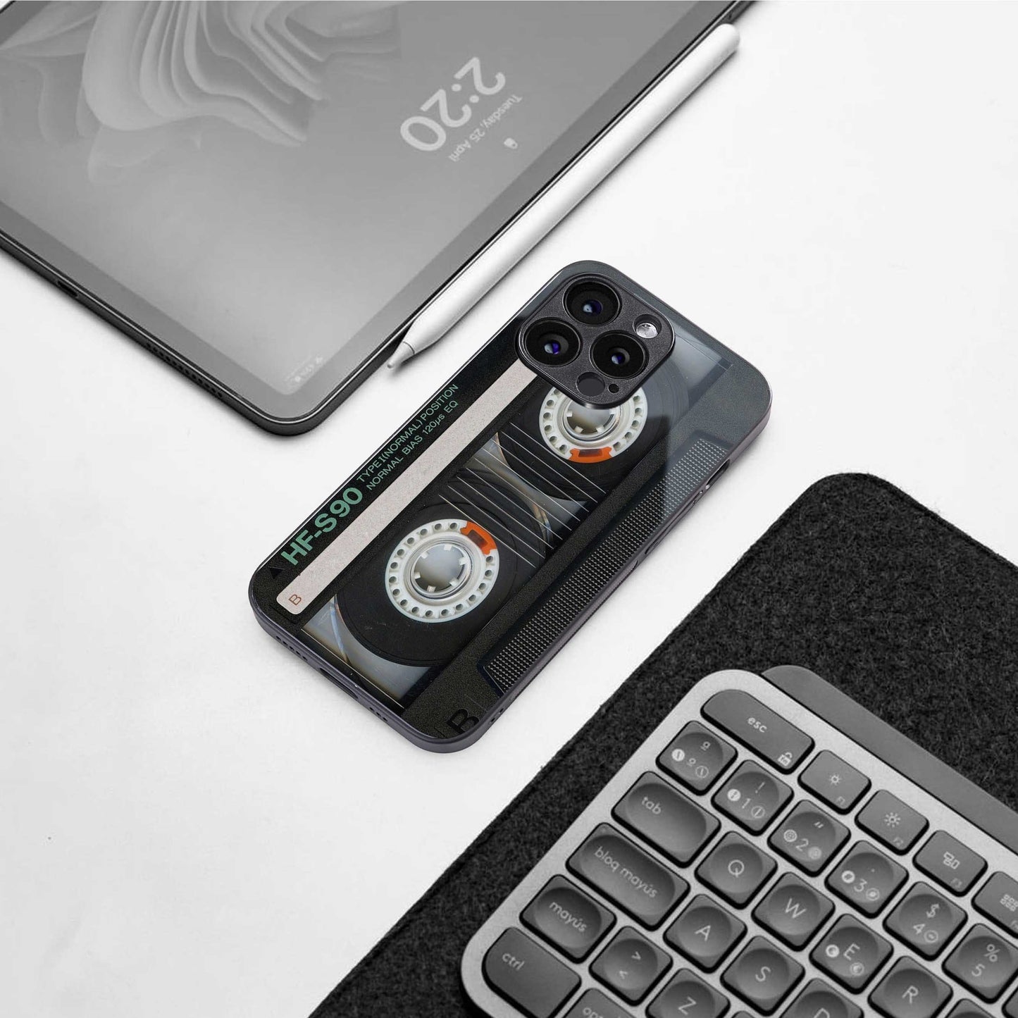 Cassette Tape Phone Case for Iphone 16 | Glass Case