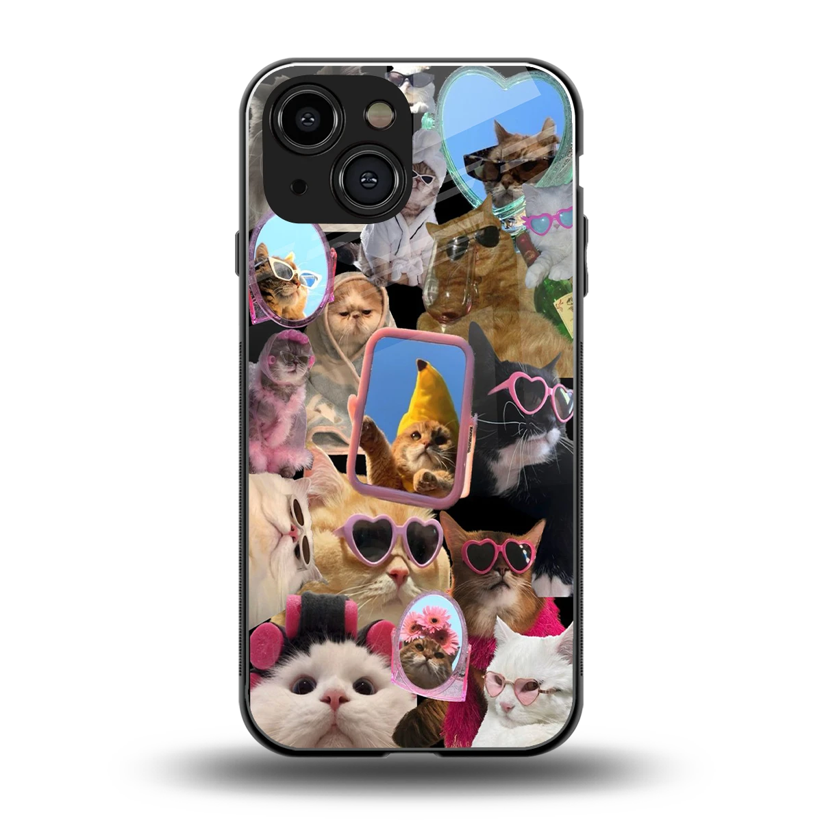 Catastic Montage back phone cover | glass case for iphone 13 mini