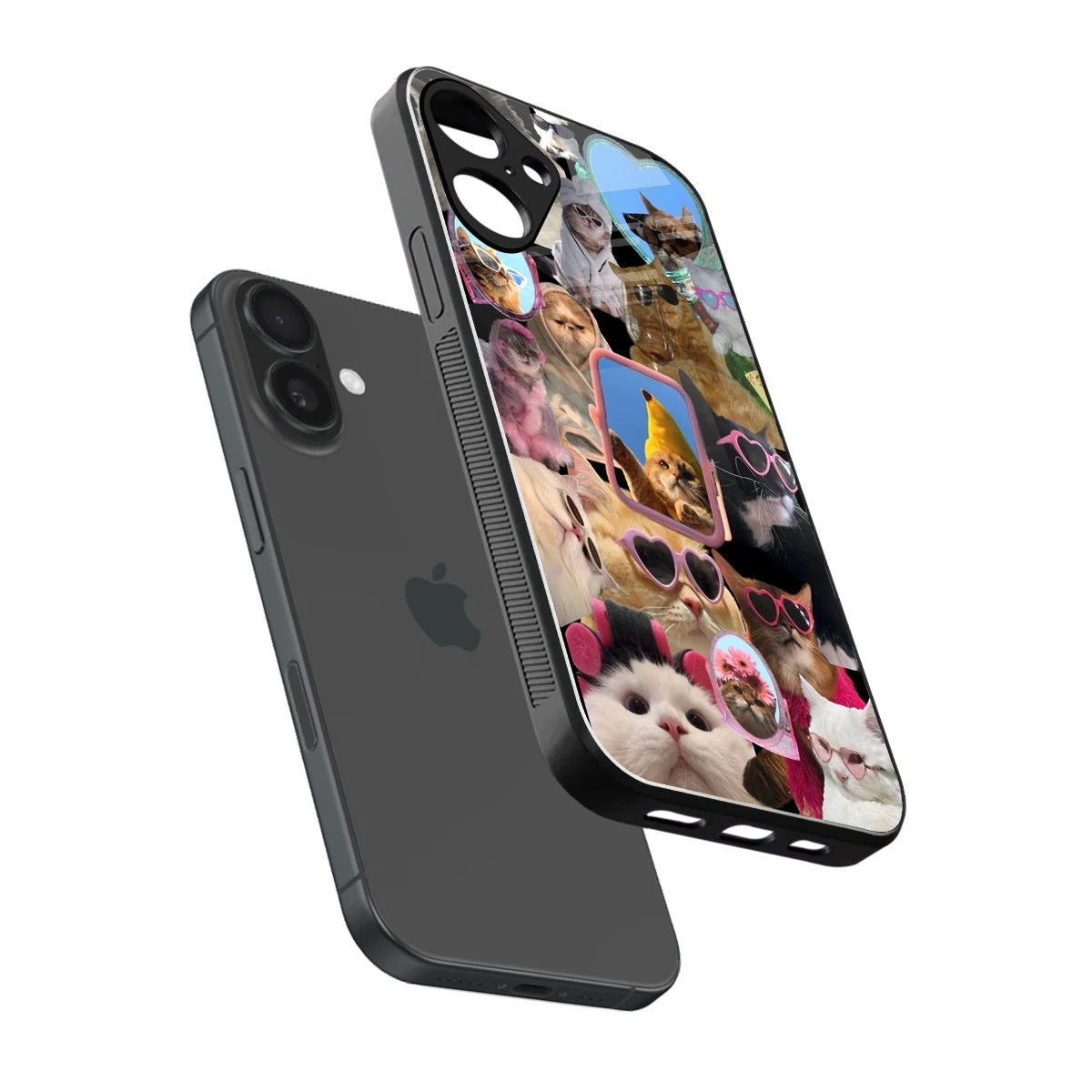 Catastic Montage sleek iphone 16 plus cover with tempered glass back and TPU edges