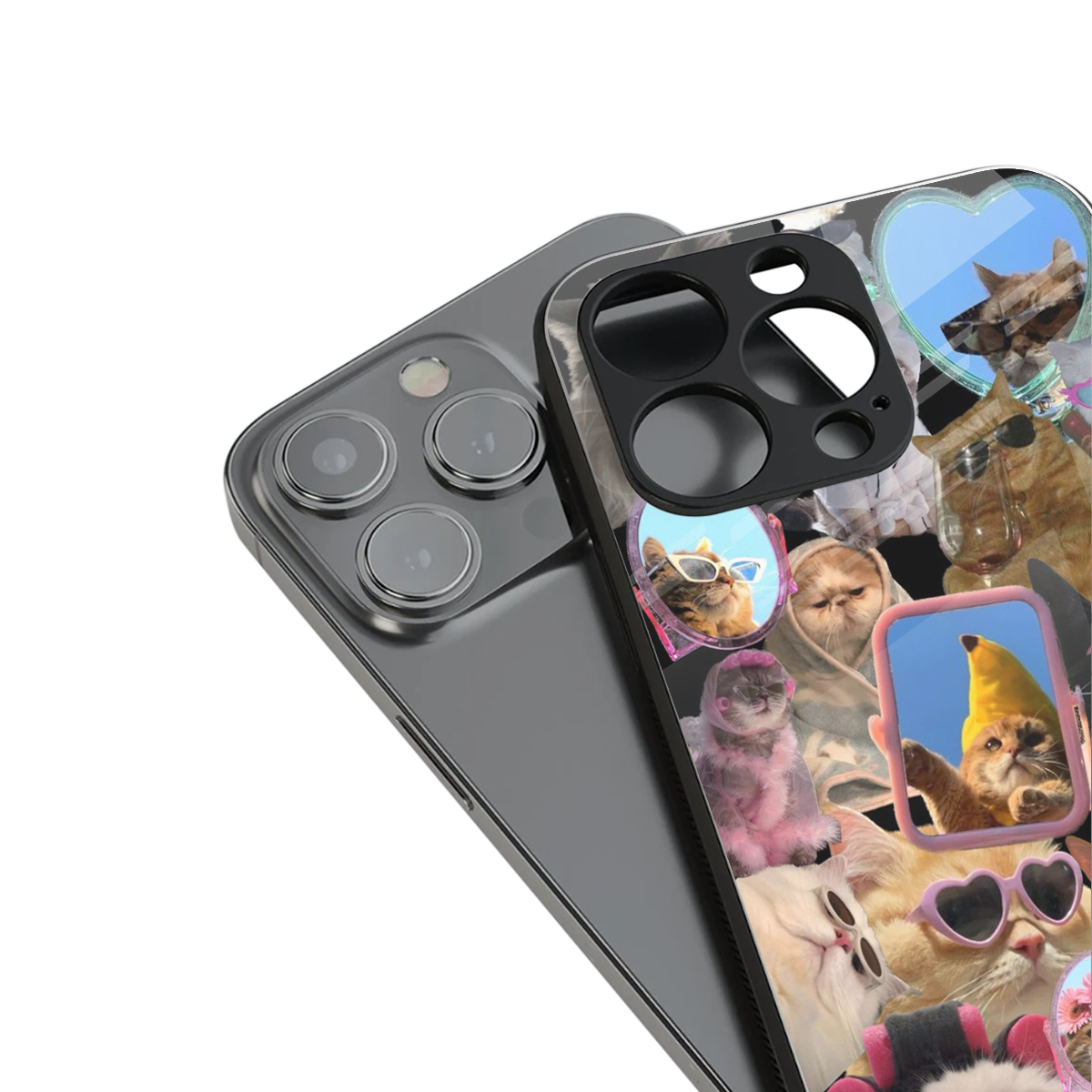 Catastic Montage Phone Case for Iphone 16 | Glass Case