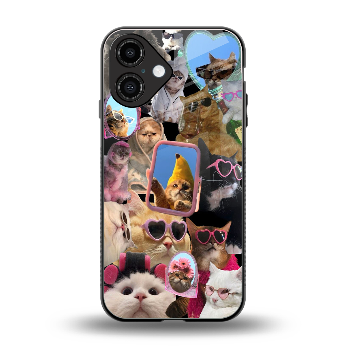Catastic Montage Phone Case for Iphone 16 | Glass Case