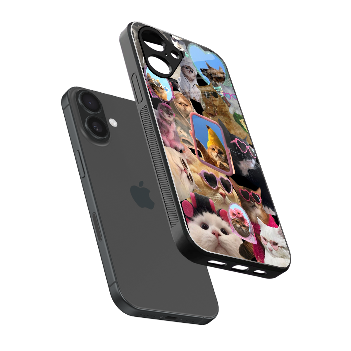 Catastic Montage Phone Case for Iphone 16 | Glass Case