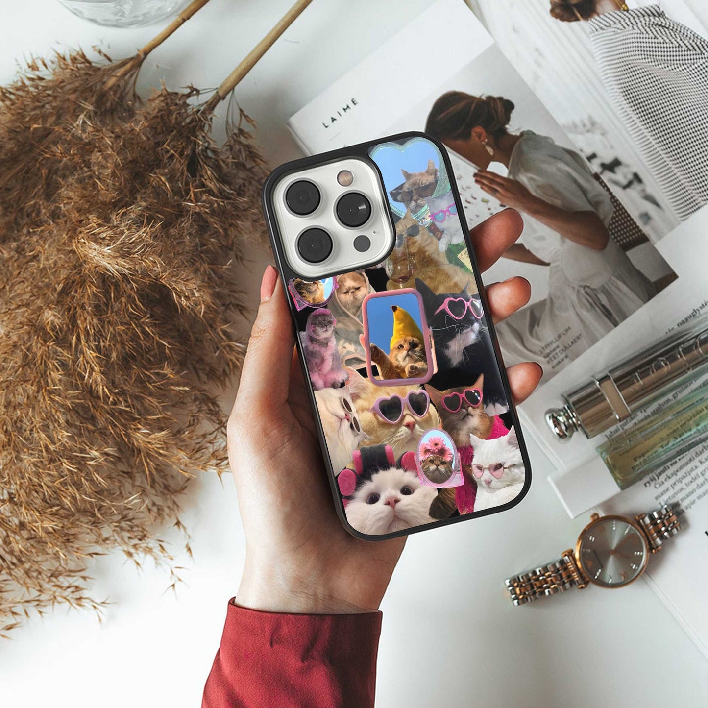 Catastic Montage Phone Case for Iphone 16 | Glass Case