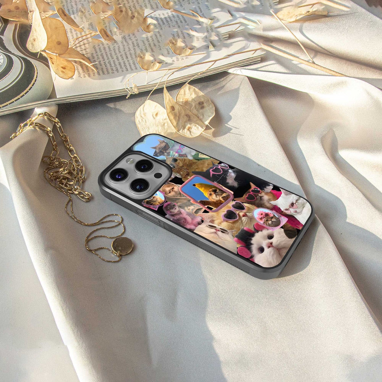 Catastic Montage Phone Case for Iphone 16 | Glass Case