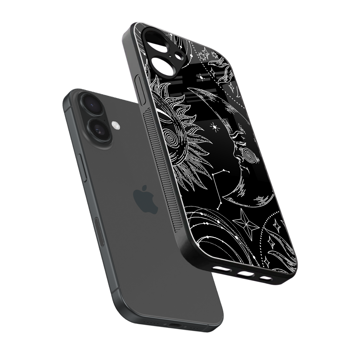 Celestial Duo Phone Case for Iphone 16 | Glass Case