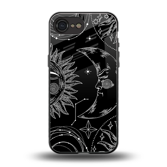 Celestial Duo back phone cover | glass case for iphone 16e