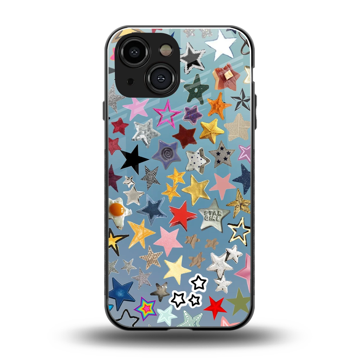 Celestial Glow back phone cover | glass case for iphone 13 mini