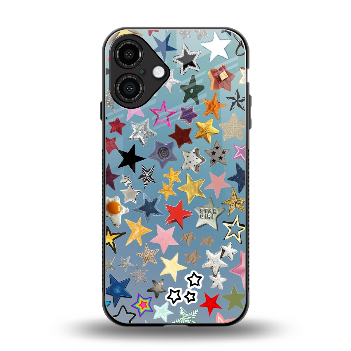 Celestial Glow back phone cover | glass case for iphone 16 plus