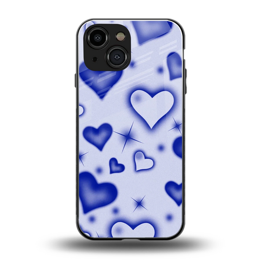 Celestial Hearts back phone cover | glass case for iphone 13 mini