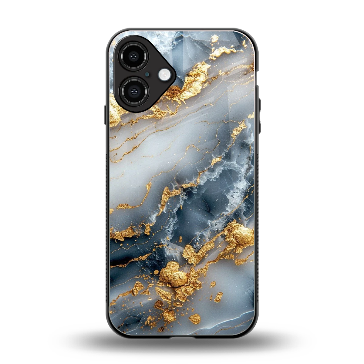 Celestial Marble back phone cover | glass case for iphone 16 plus
