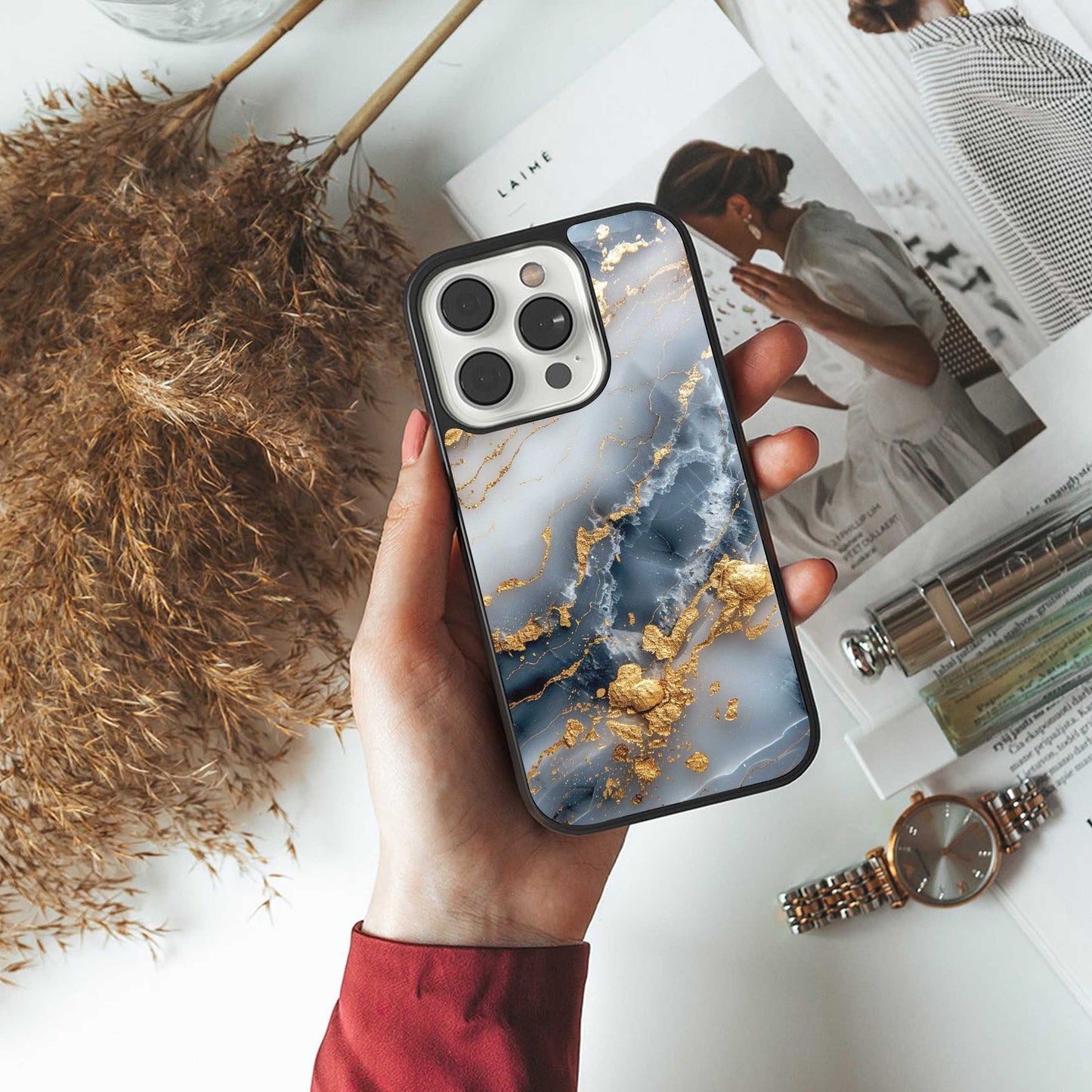Celestial Marble Phone Case for Iphone 16 | Glass Case