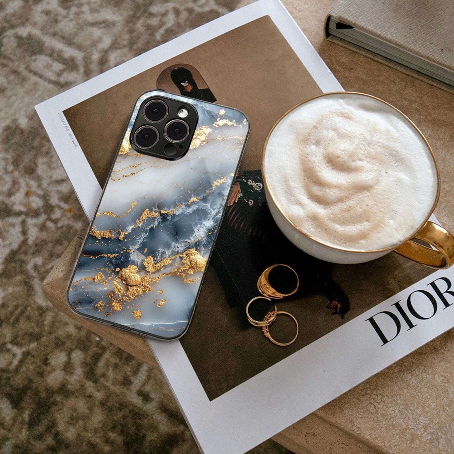 Celestial Marble Phone Case for Iphone 16 | Glass Case