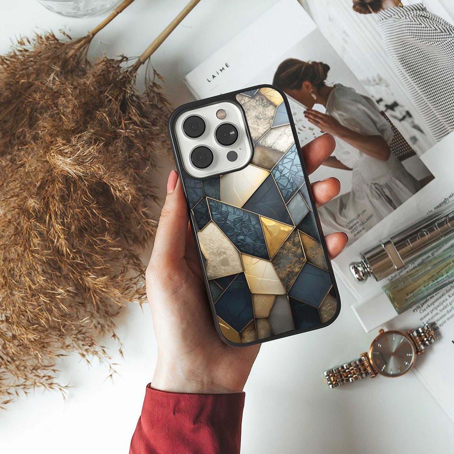 Celestial Stone Phone Case for Iphone 16 | Glass Case