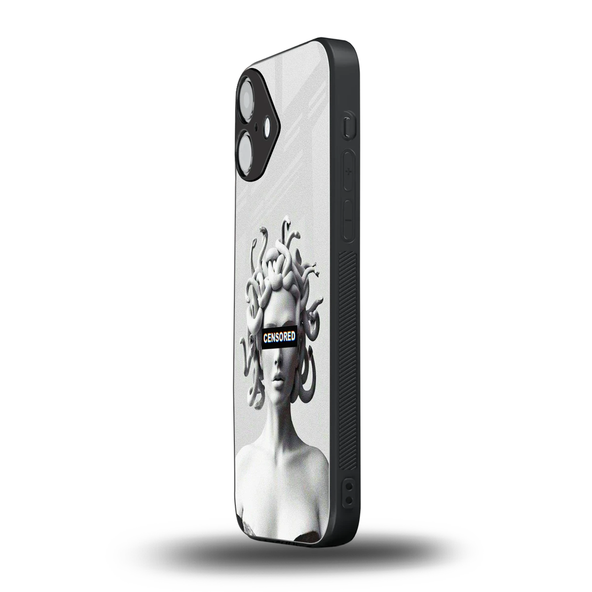 Censored iphone 16 plus mobile cover | shockproof glass phone case