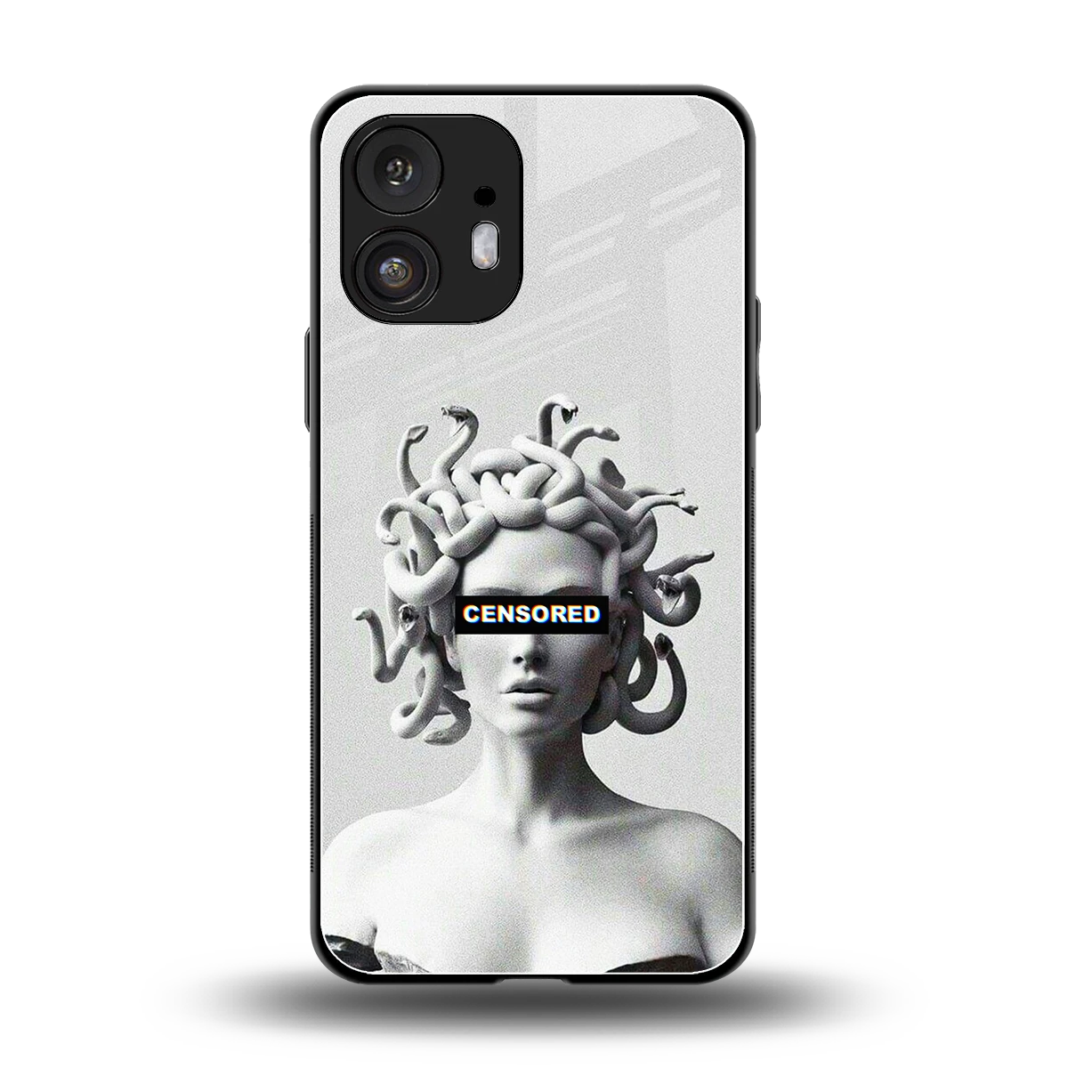 Censored back phone cover | glass case for nothing phone 2